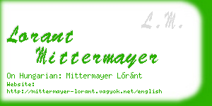 lorant mittermayer business card