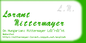 lorant mittermayer business card